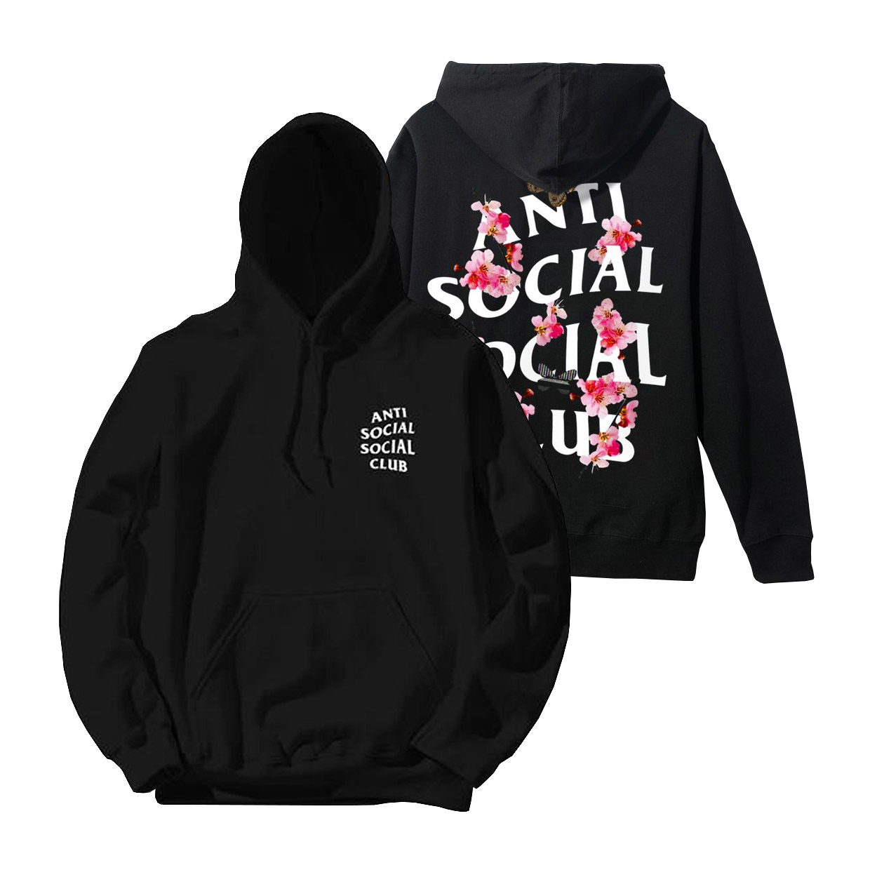 Anti Social Social Reebok Club Cancelled Hoodie Black (Pink X 